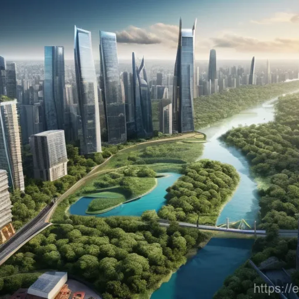 환경영향평가와 환경교육 - **Prompt 1: The Balancing Act of Development and Nature**
    An aerial view showing a vibrant, lush...